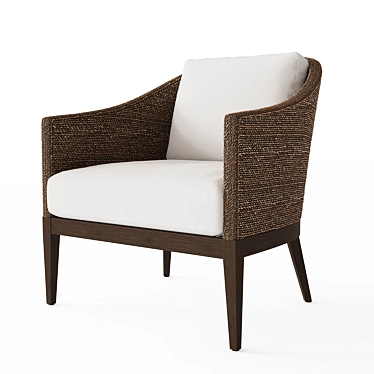 Restoration Hardware Marisol Seagrass Armchair 3D model image 1 