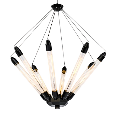 Elegant Kroon 7 Pendant Light 3D model image 1 