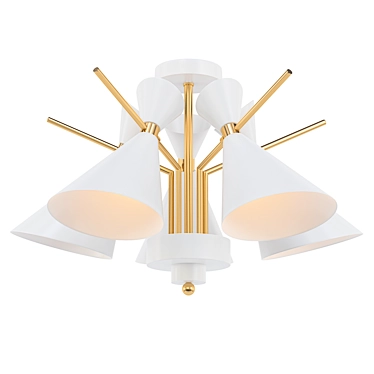 Title: Apart Ceiling Chandelier with Adjustable Arms 3D model image 1 