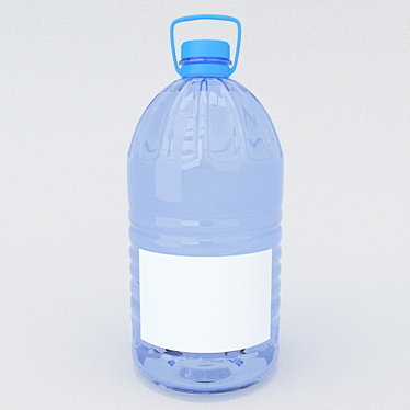 5L Water Bottle - Perfect for Advertising and Visualization 3D model image 1 