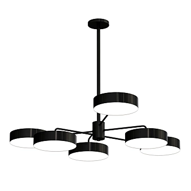 ElisSvet 7834HX/6 BK Ceiling Light 3D model image 1 