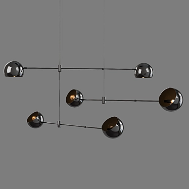 Elegant Acaba Pendant Light 3D model image 1 