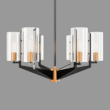 Blakeslee Chandelier: Elegant Lighting Statement 3D model image 1 