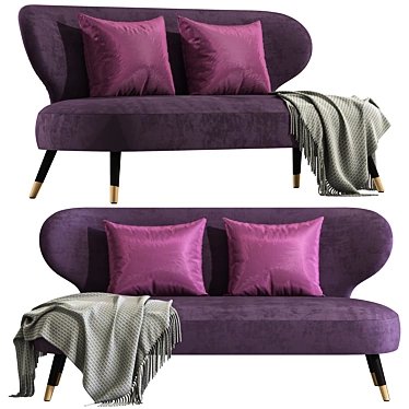 Glamorous Elle Sofa by Tirolo 3D model image 1 