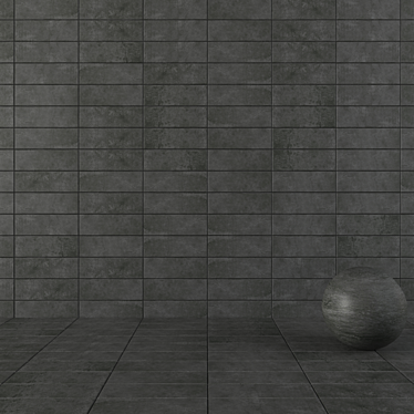 Concrete Suite Anthracite Wall Tiles 3D model image 1 