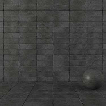 Modern Concrete Wall Tiles Set 3D model image 1 