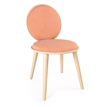 Elegant Morganite Dining Chair 3D model image 1 