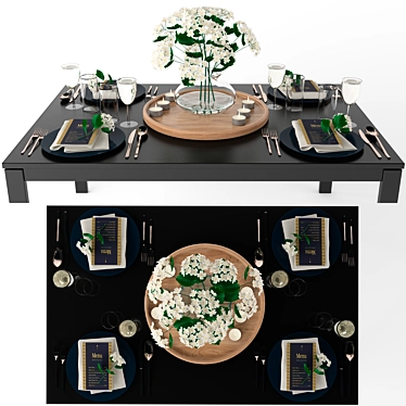 Modern Table Setting 3D model image 1 