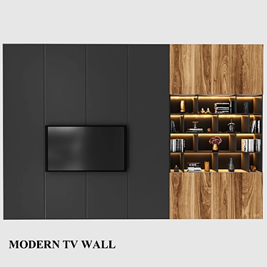 Modern TV Wall Mount 3D model image 1 