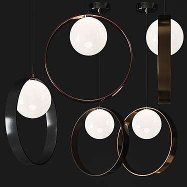 Sleek Giuko Pendant Lamp: Italian Design Excellence 3D model image 1 