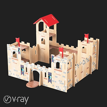 Majestic Fortress: Enchanting Castle Toy 3D model image 1 