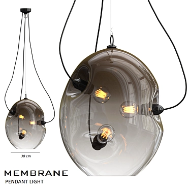 Contemporary Membrane Chandelier 3D model image 1 