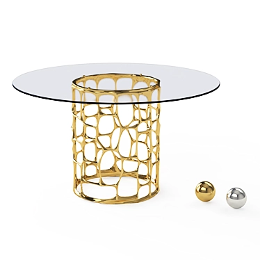 Elegant Teju 140cm Dining Table 3D model image 1 