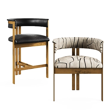 Title: Elliott Chair: Timeless Elegance 3D model image 1 