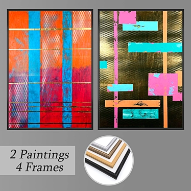 Contemporary Wall Art Set 3D model image 1 