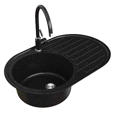 Fabiano Arc Black Sink Set 3D model image 1 