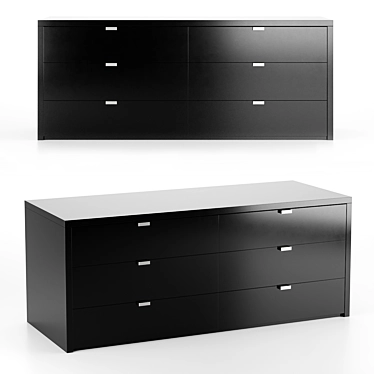 Sleek TV Stand with Drawers 3D model image 1 