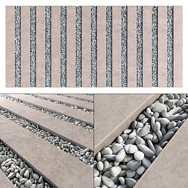 Smooth Paving Plate with Pebble Texture 3D model image 1 