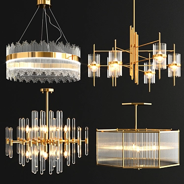 Modern Chandeliers Collection: Illuminate Your Space 3D model image 1 