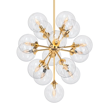 Cristol Multi-Level Chandelier 3D model image 1 