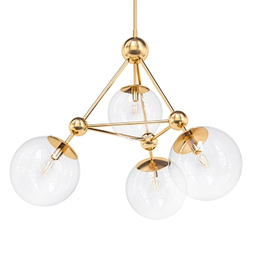 Coralie 4-GeoLight Chandelier 3D model image 1 