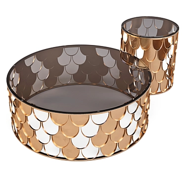 Eichholtz Lindiscret: Luxurious Copper Coffee Tables 3D model image 1 