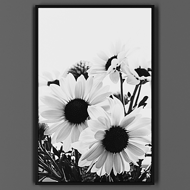 Elegance in Black: Picture Frame 3D model image 1 