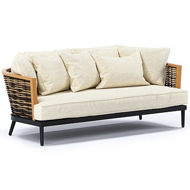 Slettvoll Marty 3-Seater Sofa: Sleek Elegance for Your Space 3D model image 1 