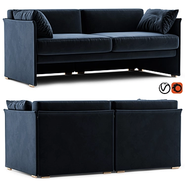 Modern Cassina 405 Duc-Duc Sofa 3D model image 1 