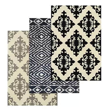 High-Quality Carpet Set with 3 Variations 3D model image 1 