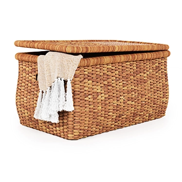 Seagrass Beachcomber Basket: Natural and Sustainable Storage 3D model image 1 