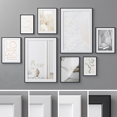 Versatile Photo Frames Set for Every Size and Style 3D model image 1 