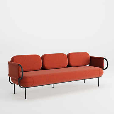 Minimalist Nave Lounge: Modern Seating 3D model image 1 