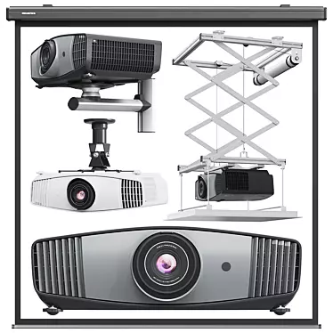 BenQ W5700 Projector: High-Definition Visuals 3D model image 1 