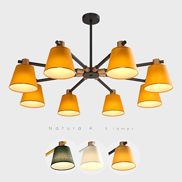 Natura A 8-Lamp Designer Chandelier 3D model image 1 