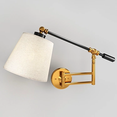 Haffington 40.1725 - Modern Black Brass Table Lamp 3D model image 1 