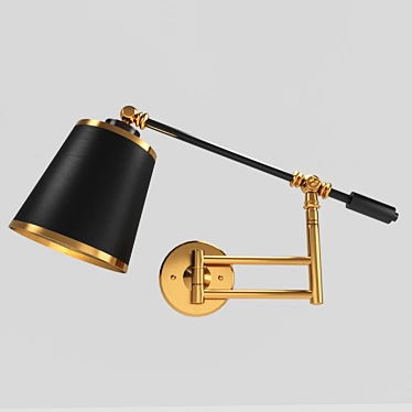 Haffington 40.1726: Modern Metal Table Lamp with Adjustable Height 3D model image 1 