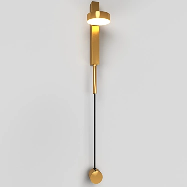 Denzil Gold Modern Wall LED Light 3D model image 1 