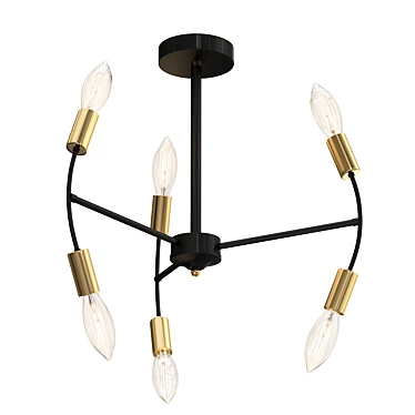 Stylish H122-6 Ceiling Light 3D model image 1 