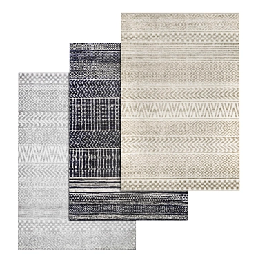 Luxury Carpets Set: High-quality Textures 3D model image 1 