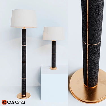 Sleek Elegance: Upper Fifth Floor Lamp 3D model image 1 