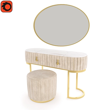 AP Dressing Table Set - Elegant and Functional 3D model image 1 