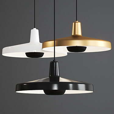 Arigato Pendant Lamp: Elegant Adjustable Design 3D model image 1 