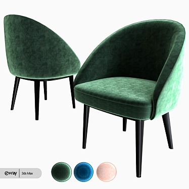 Eva Chair: Modern Elegance for Your Space 3D model image 1 
