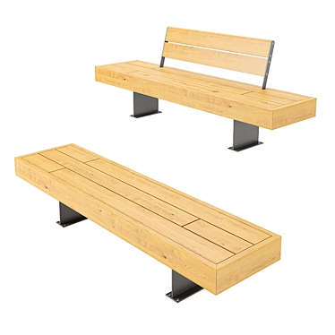 Stylish Harris Bench - Italian Design 3D model image 1 