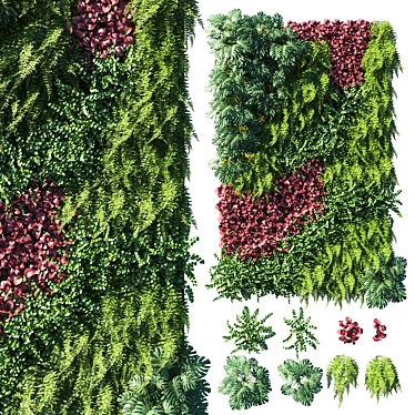 EcoVertical Wall: Modern Green Beauty 3D model image 1 