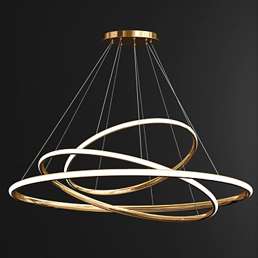 Elegant Ring Chandelier: ARO Cluster 3D model image 1 