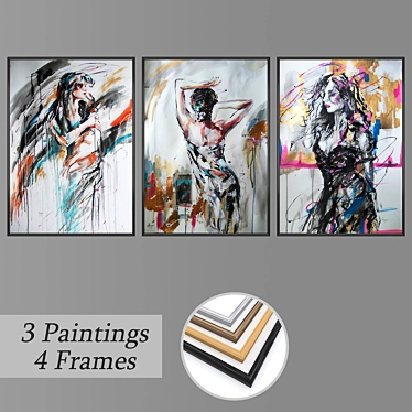 Elegant Wall Art Set 3D model image 1 