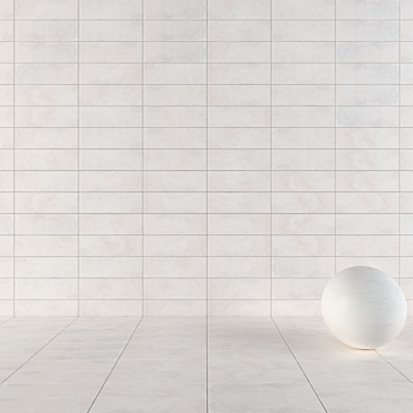 Suite Bianco Concrete Wall Tiles Set 3D model image 1 
