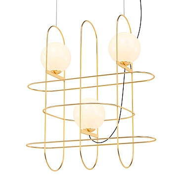 Elegant Setareh Pendant Light 3D model image 1 